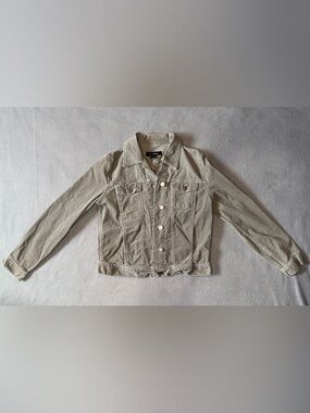 Calvin Klein Womens Y2K Olive Green Corduroy Jacket Size M